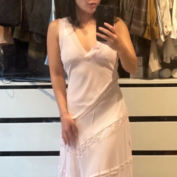 asos light pink midi dresss - Picture 1 of 2